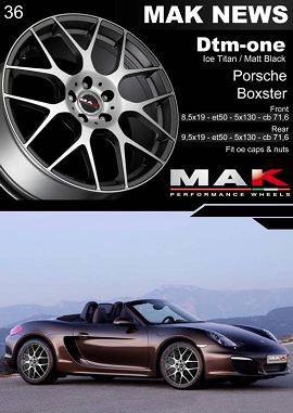 MAK NEWS MAK DTM ONE ICE TITAN for PORSCHE BOXTER