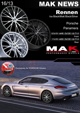 MAK NEWS RENNEN for PORSCHE PANAMERA
