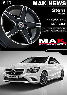 MAK NEWS STERN ICE BLACK for MERCEDES  BENZ CLA